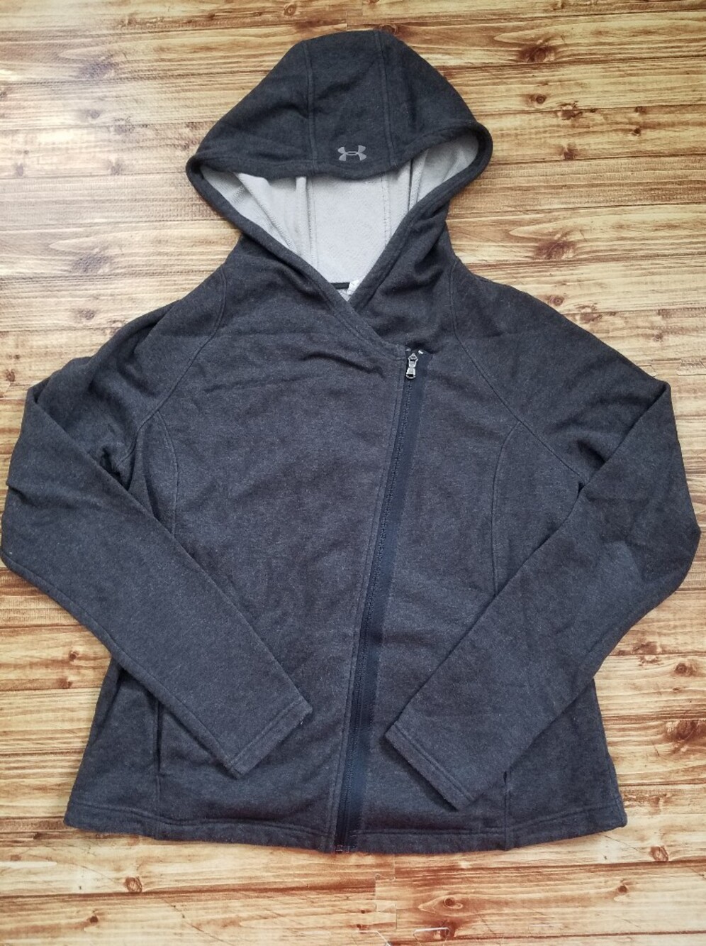 Under Armour All Season Gear Asymmetrical Full Zip Gray Hoodie Jacket XL